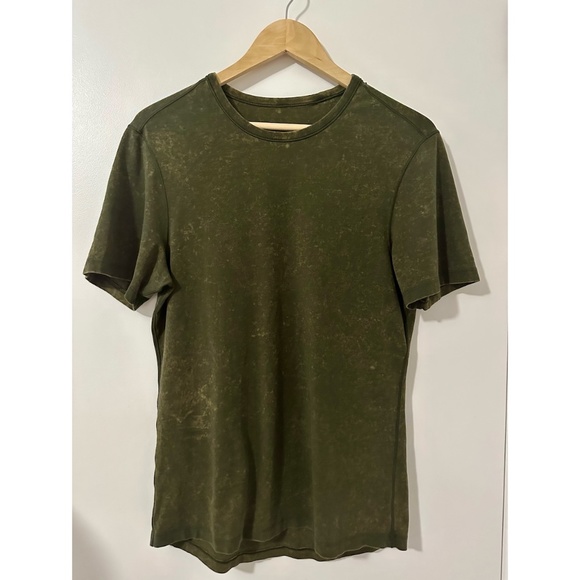 Lululemon Men's 5 Year Basic T-Shirt - Cloudy Wash - Dark Olive - Small - Picture 1 of 2